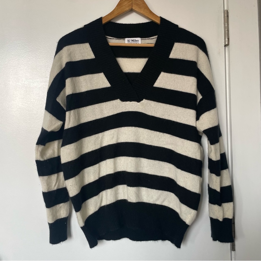 27 Miles Malibu cashmere striped sweater